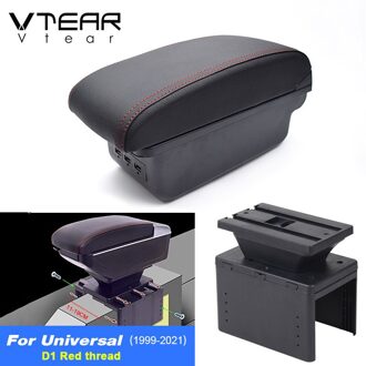 Vtear Voor Renault Megane Twingo Armsteun Interieur Center Console Storage Box Armsteun Auto-Styling Decoratie Accessoires Onderdelen D rood draad