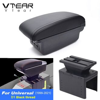 Vtear Voor Renault Megane Twingo Armsteun Interieur Center Console Storage Box Armsteun Auto-Styling Decoratie Accessoires Onderdelen D zwart draad