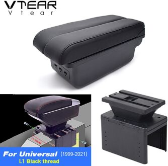 Vtear Voor Renault Megane Twingo Armsteun Interieur Center Console Storage Box Armsteun Auto-Styling Decoratie Accessoires Onderdelen E zwart draad
