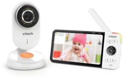 vtech ® Video babyfoon VM 818 met 5 HD LCD-scherm Wit