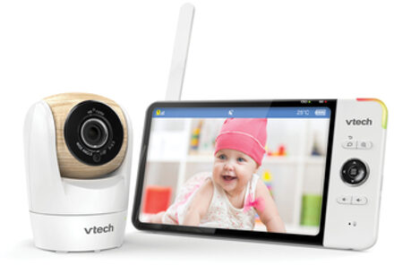 vtech ® Video babyfoon VM 919 met 7 HD LCD-scherm en pan-tilt-zoom camera Wit