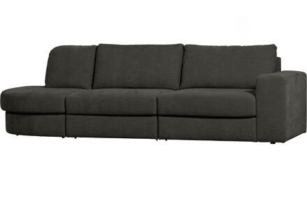 vtwonen 2,5-zits Bank 'Family' Ronding Links, Woven, kleur Antraciet