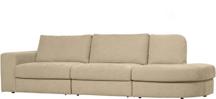 vtwonen 2,5-zits Bank 'Family' Ronding Rechts, Woven, kleur Zand