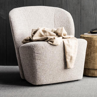 vtwonen Lofty Fauteuil - Naturel Gemêleerd Bruin, Taupe