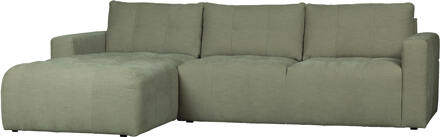 vtwonen Loungebank 'Bar' Links, Washed look, kleur Groen