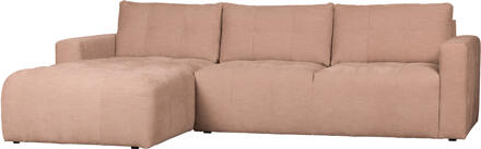 vtwonen Loungebank 'Bar' Links, Washed look, kleur Roze