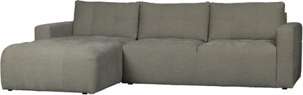 vtwonen Loungebank 'Bar' Links, Washed look, kleur Warm Grijs