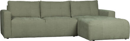 vtwonen Loungebank 'Bar' Rechts, Washed look, kleur Groen