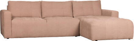 vtwonen Loungebank 'Bar' Rechts, Washed look, kleur Roze