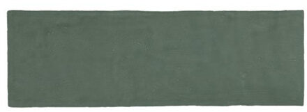 vtwonen Mediterranea Wandtegel 13x40cm 9mm witte scherf Army Green 1339497 Army Green Glans (Groen)