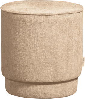 vtwonen Poef 'Pearl' Chenille, 40cm, kleur Naturel
