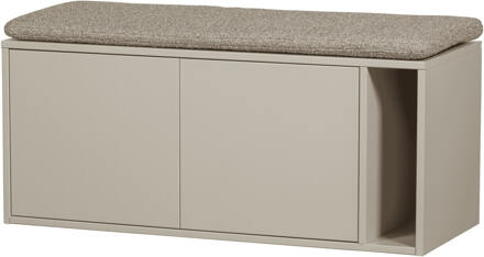 vtwonen TV-meubel/Bankje 'Settle Down' Met zitkussen, Grenenhout, 108cm, kleur Dust