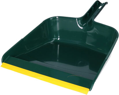 Vuilblik - met lip - kunststof - 40 x 25 cm - groen - stofblik - schoonmaak blik