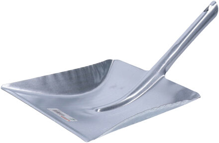 Vuilblik - roestvrij metaal - 40 x 20 cm - zilver - stofblik - ophang oog - binnen en buiten