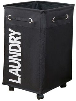 Vuile Kleren Wasmand Opvouwbare Opslag Mand Met Wiel Voor Kantoor Waterdichte Oxford Badkamer Wasmand