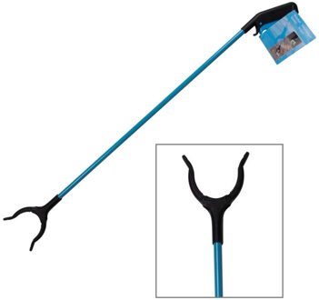 Vuilnis en afval grijper - grijpstok - oppakstok - blauw - 83 cm