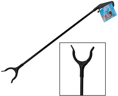Vuilnis en afval grijper - grijpstok - oppakstok - zwart - 83 cm