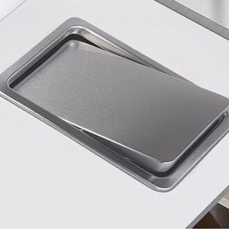 Vuilnis Flap Prullenbak Cover Flush Ingebouwde Voor Keuken Counter Top zilver 230x160mm
