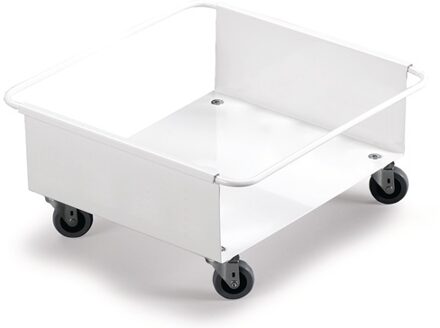 Vuilnisemmertrolley | met 4 zwenkwielen | recyclingcontainer | 90 l wit | 1 stuk - 1801668010 1801668010