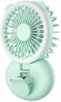 Vul Licht Fan Draagbare Usb Opladen Mini Ventilator Student Mini Mobiele Telefoon Map Fan Selfie Video Zomer Warmte Removal Tool Licht Groen