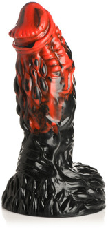 Vulcan - Siliconen Dildo - Zwart/Rood - Vulcan - Siliconen Dildo - Zwart/Rood