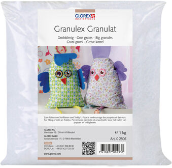 vulmateriaal - 1000 gram voor knuffels/kussens - wit - Granulex grove korrels