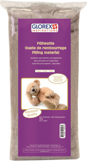 vulmateriaal - polyester - 300 gram voor knuffels/kussens - bruin - donzig