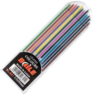 Vulpotlood Set 2.0Mm Kleurrijke Lood Schrijven Student Voor School Kantoor Tekening Plastic Automatische Potlood kleur refills