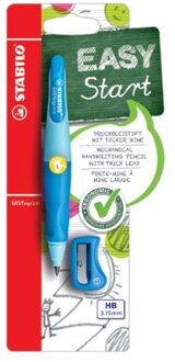 Vulpotlood STABILO Easyergo 3.15mm links blauw/donkerblauw blister