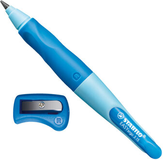 Vulpotlood STABILO Easyergo 3.15mm rechtshandig blauw/donkerblauw blister