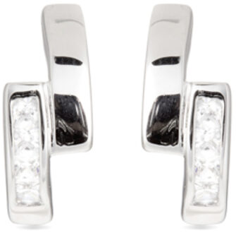 Vuta Zilver en Cz Briljant Oorbellen Wit