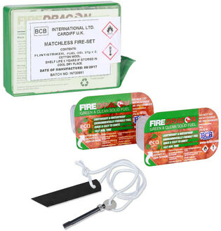 Vuurstarter set - matchless fire set - preppen/noodpakket/survival