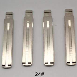 Vvdi Oem 10Pcs 24 # Metalen Ongesneden Flip Kd Remote Key Blade Voor Volvo Mid Slot