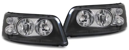 VW T5 koplampen zwart links en rechts 2003- 2009