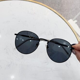 VWKTUUN Ronde Zonnebril Vrouwen Mode Ocean Lens Shades Metalen Brilmontuur UV400 Punten Sport Sunglass Mannen Rijden Eyewear kleur 3