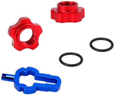 Vxm 2 Stks/set Wiel Band Transfer Valve Adapter Mountain Mtb Bike Schrader Presta Ventiel Wiel Converter Moer Velg Rood
