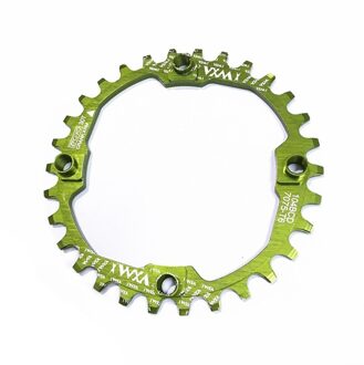 Vxm Fiets Kettingwiel Crank 30T Kettingblad Smalle Brede 104BCD Fietsen Ronde 7075-T6 Mtb Kettingblad Cirkel Crankstel Plaat groen 30T ronde