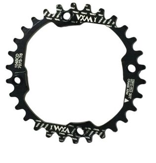 Vxm Fiets Kettingwiel Crank 30T Kettingblad Smalle Brede 104BCD Fietsen Ronde 7075-T6 Mtb Kettingblad Cirkel Crankstel Plaat zwart 30T ronde