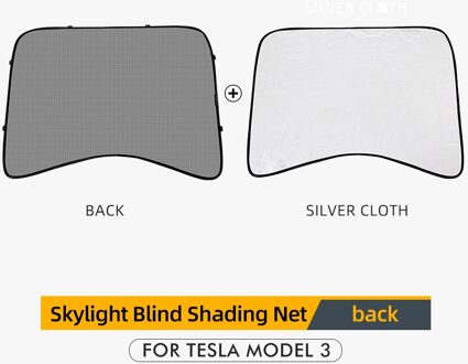 Vxvb Voor Tesla Model 3 Accessoires Model3 Accessoire Dak Dakraam Tinten Protector Sudnshade Achter Dak Dakraam Tinten back1