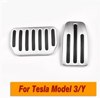Vxvb Voor Tesla Model 3 Y Accessoires Model 3 Aluminium Gaspedaal Rem Rest Pedaal Auto Voetpedaal Pads covers Drie Model3 Modely