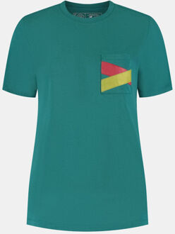 W Buitenmens Pocket Tee T-Shirt Dames Blauw - XS