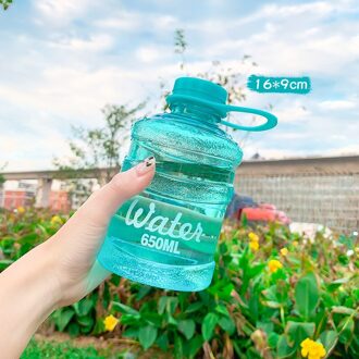 W & G Water Cup Creatieve Mini Emmer Plastic Melk Thee Cup Vrouwelijke Koreaanse Trend Student Persoonlijkheid Draagbare Mannelijke Zomer Blauw