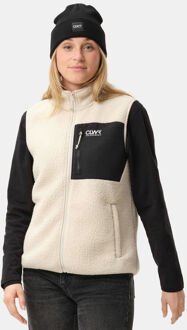 W Pile Fleecevest Dames Wit - M