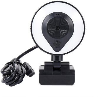 W20 1080P Usb Met Touch Dimmen Computer Meeting Live Verlichting Camera Autofocus Webcam 360 Graden Full Rotatie