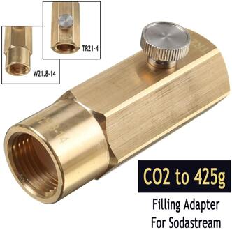 W21.8-14 CO2 Adapter Voor De CO2 Cilinder Geschikt Voor Trapeziumvormige Draden Geschikt Voor De Meeste Europese Landen