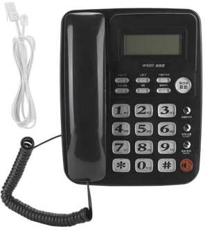 W520 Kantoor Huishoudelijke Zaken Caller Identificatie Vaste Telefoon Vaste Apparatuur zwart