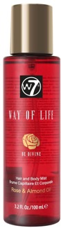 W7 Body Mist W7 Way of Life Hair & Body Mist Rose & Almond Oil 100 ml
