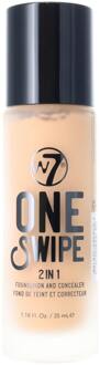 W7 Foundation W7 One Swipe 2 in 1 Foundation and Concealer Fresh Beige 35 ml
