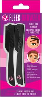 W7 Haarverwijderaar W7 Fleek Browzer Facial & Body Hair Razor 2 st