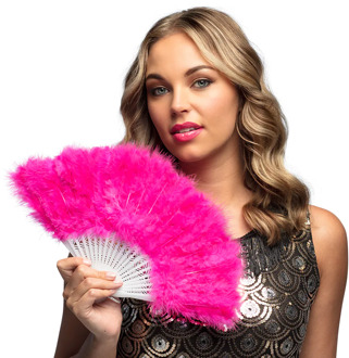 Waaier Flapper Magenta 23cm Roze